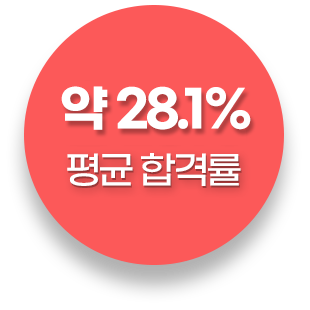 24.5% 평균 합격률